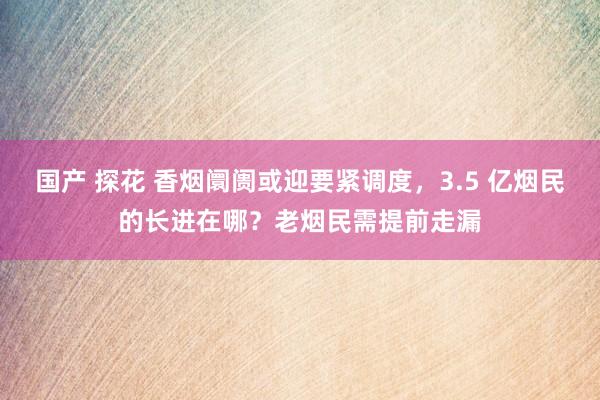国产 探花 香烟阛阓或迎要紧调度，3.5 亿烟民的长进在哪？老烟民需提前走漏