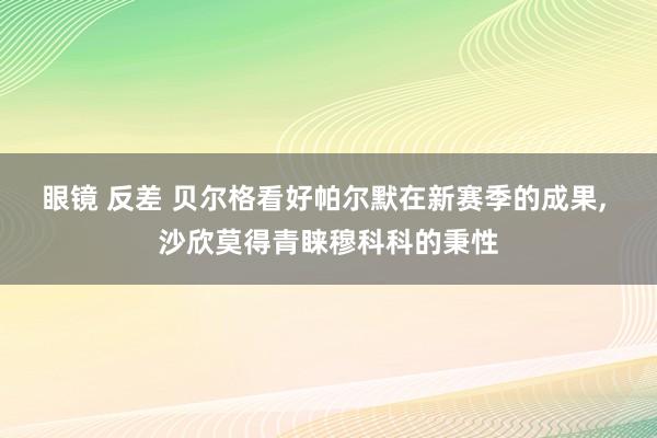 眼镜 反差 贝尔格看好帕尔默在新赛季的成果， 沙欣莫得青睐穆科科的秉性