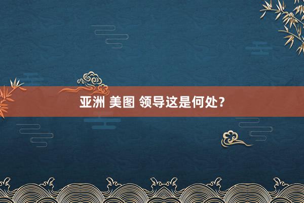 亚洲 美图 领导这是何处？