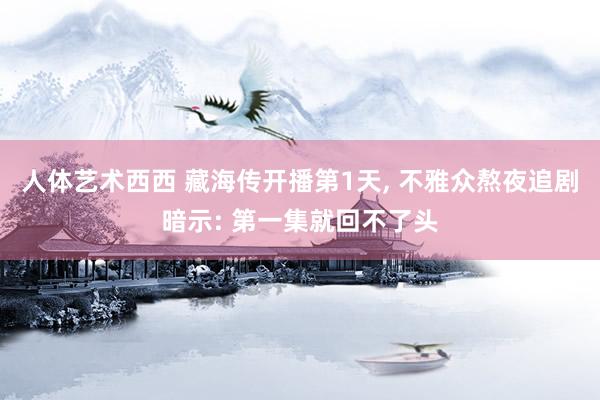 人体艺术西西 藏海传开播第1天， 不雅众熬夜追剧暗示: 第一集就回不了头